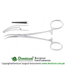 Dandy-Mosquito Haemostatic Forceps Laterally Curved - Cross Serrated Stainless Steel, 12 cm - 4 3/4"